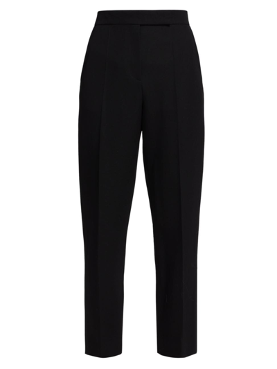 Shop The Row Women's Vesta Straight-leg Wool Pants In Black