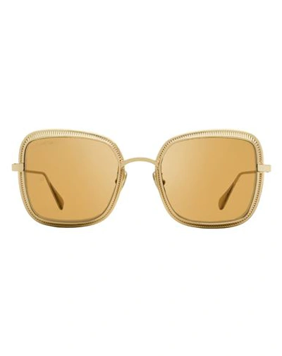 Shop Omega Square Om0017h Sunglasses Woman Sunglasses Gold Size 54 Metal