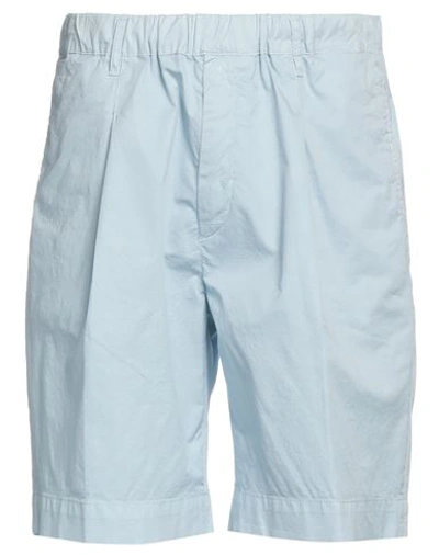 Shop 40weft Man Shorts & Bermuda Shorts Light Blue Size 38 Cotton, Elastane