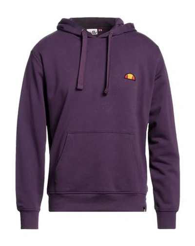 Shop Ellesse Man Sweatshirt Deep Purple Size S Cotton, Polyester