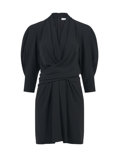 Shop Iro Women's Katie Short V-neck Cut-out Dress In Black