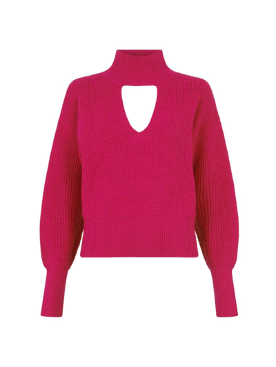 Shop Iro Women's Gaid High-neck Sweater With Cut-outs In Pink