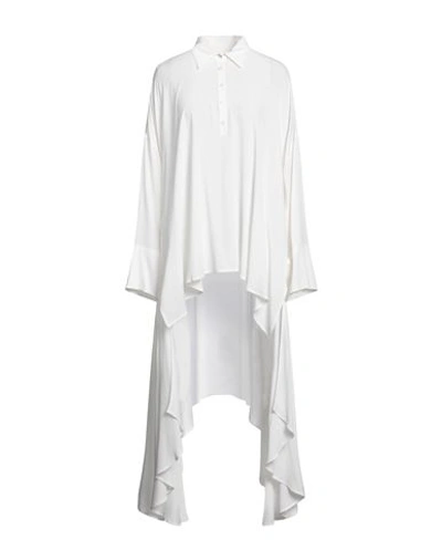 Shop Cavalli Class Woman Shirt White Size 6 Acetate, Silk