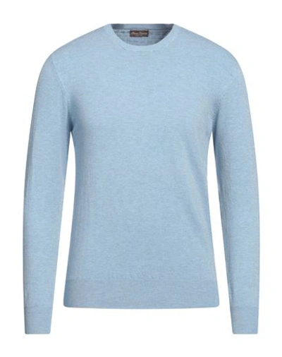 Shop Florence Cashmere Man Sweater Sky Blue Size 36 Wool, Cashmere, Elastane