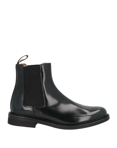 Doucal's Leather Chelsea Boots In Green
