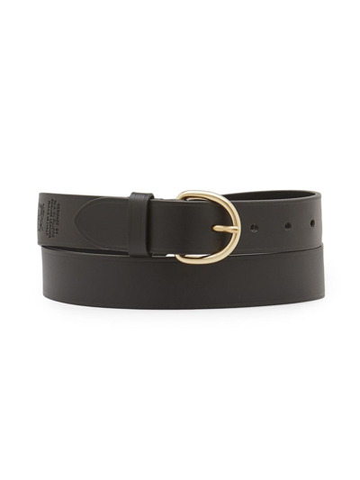 Shop Il Bisonte Women's Heritage Classic Leather Belt In Nero