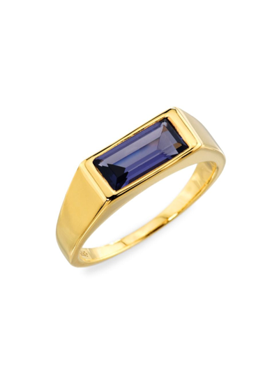 Shop Maria Black Women's Harald 22k-gold-plated & Nano Gemstone Ring In Yellow Gold