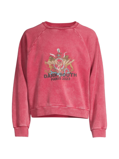 Shop Liberal Youth Ministry Men's Dark Youth Crewneck Sweatshirt In Red