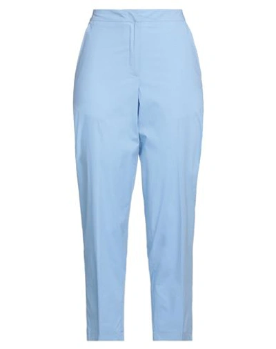 Shop Seventy Sergio Tegon Woman Pants Sky Blue Size 8 Cotton, Elastane