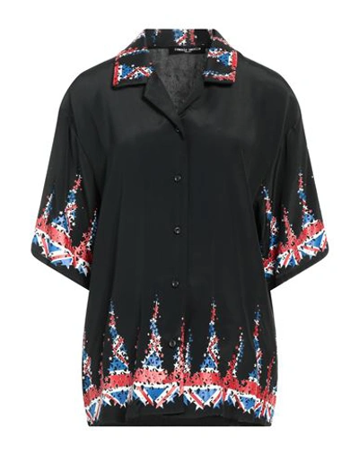 Shop Frankie Morello Woman Shirt Black Size Xs Acetate, Viscose