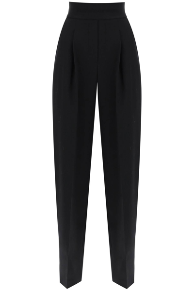 Shop Alexander Wang Wool Trousers With Elastic Waistband In Black