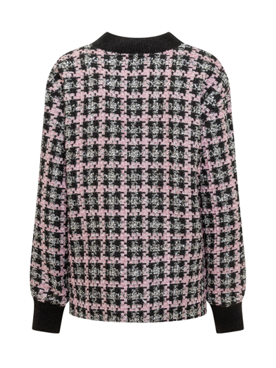 Msgm Single-breasted Tweed Jacket In Black