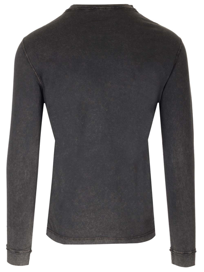 Shop Dolce & Gabbana Long-sleeved Jersey T-shirt In Black