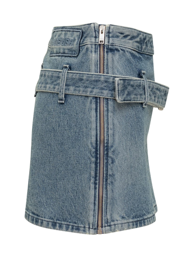 Shop Ambush Denim Mini Skirt In Light Blue