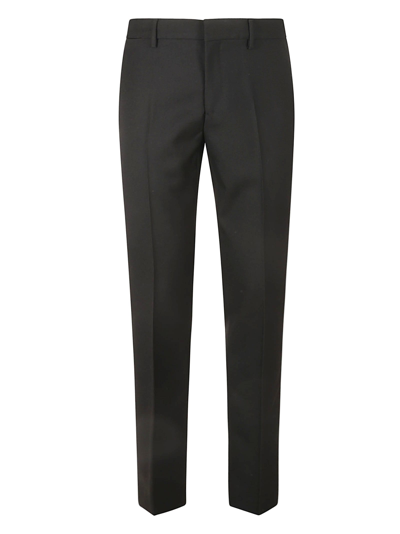 Shop Versace Concealed Trousers In Black