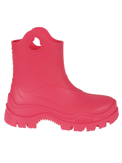 Shop Moncler Misty Boots In Dark Pink