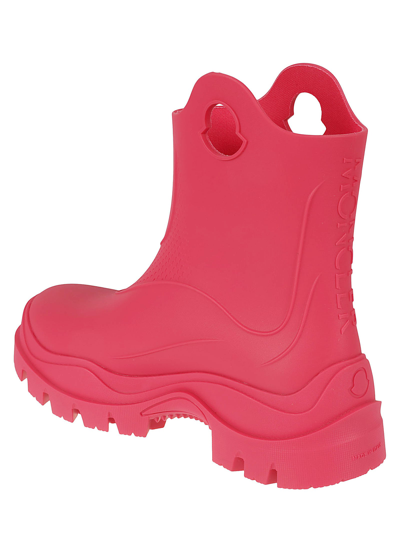 Shop Moncler Misty Boots In Dark Pink