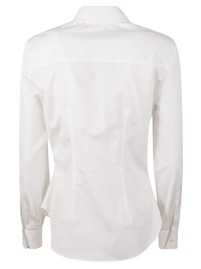 Shop Alexander Mcqueen Zip Pocket Long-sleeved Shirt In Optic White