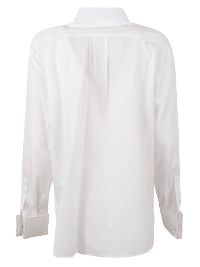 Shop Saint Laurent Pleated Shirt In White