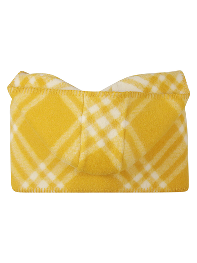 Shop Burberry Check Scarf In Pear