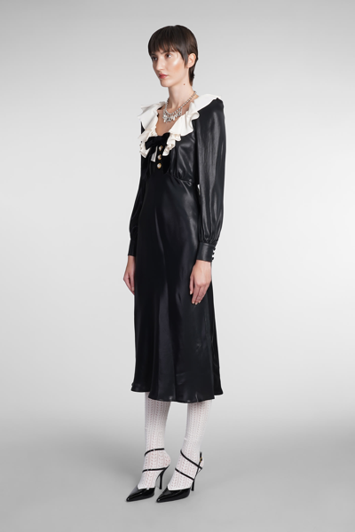 Shop Alessandra Rich Dress In Black Acetate