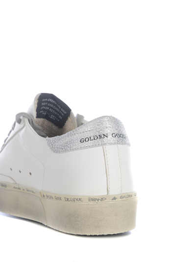 Shop Golden Goose Sneakears  Hi Star In Leather In Bianco