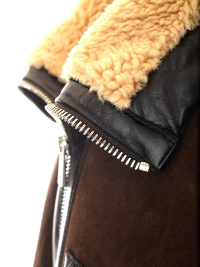 Fendi Brown Shearling Jacket In Brown