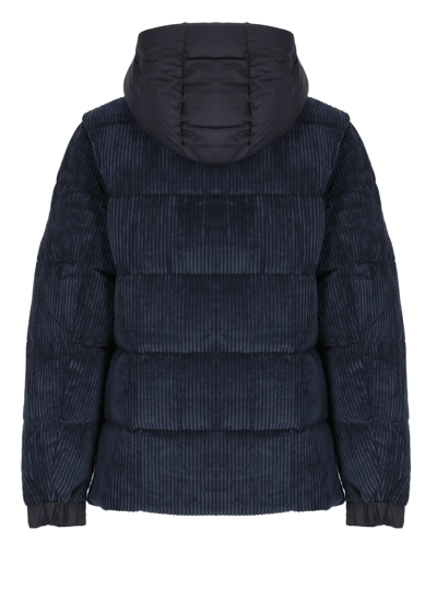 Shop Save The Duck Albus Padded Short Jacket In Blue