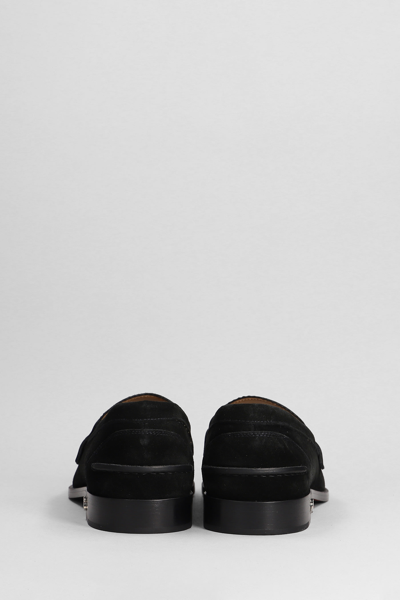 Shop Christian Louboutin No Penny Loafers In Black Suede