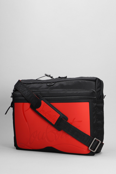 Shop Christian Louboutin Loubideal Shoulder Bag In Black Polyamide