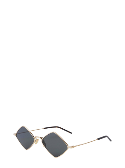 Shop Saint Laurent Sl 302 Gold Sunglasses