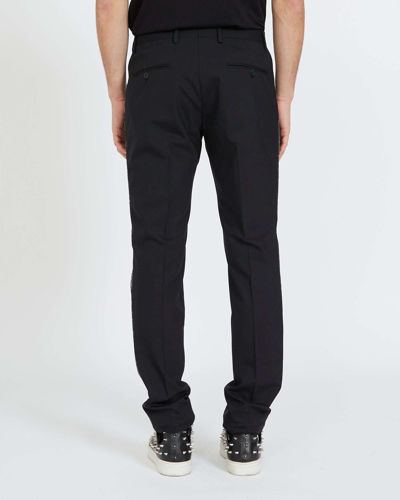 Shop John Richmond Trousers With Side Bands In Nero