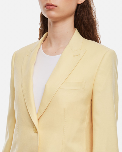 Shop Max Mara Victor Blazer Jacket In Yellow