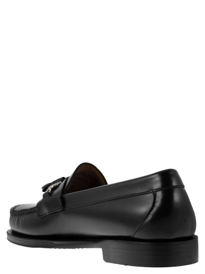 Shop G.h.bass &amp; Co. Weejun - Leather Moccasins With Tassels In Black
