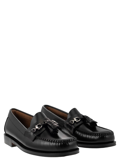 Shop G.h.bass &amp; Co. Weejun - Leather Moccasins With Tassels In Black