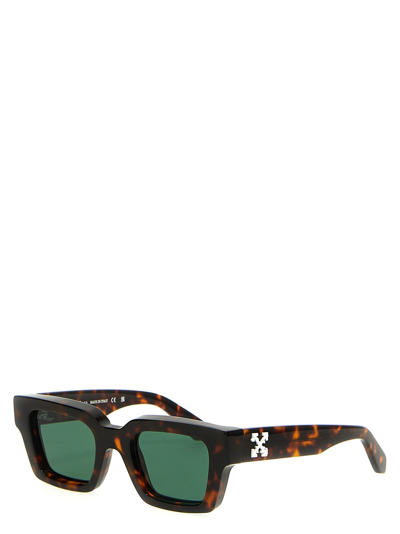 Shop Off-white Virgil Sunglasses In Brown