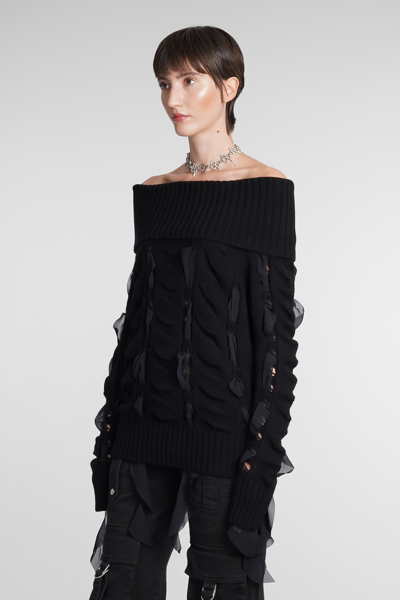 Shop Blumarine Knitwear In Black Wool