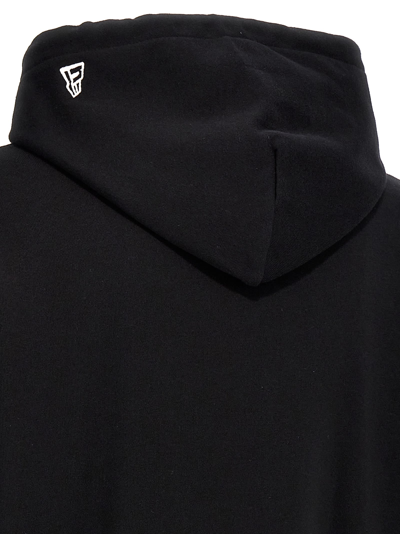 Yohji Yamamoto New Era Hooded Sweatshirt With Logoed Embroidery And Print In Black