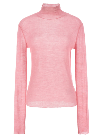 Shop Jil Sander Semi-sheer Sweater In Pink