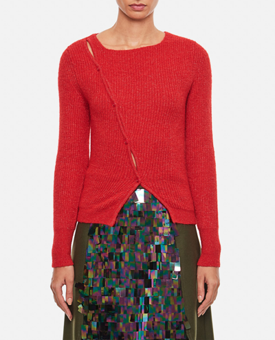 Shop Jacquemus La Maille Pau Wool Blend Sweater In Red