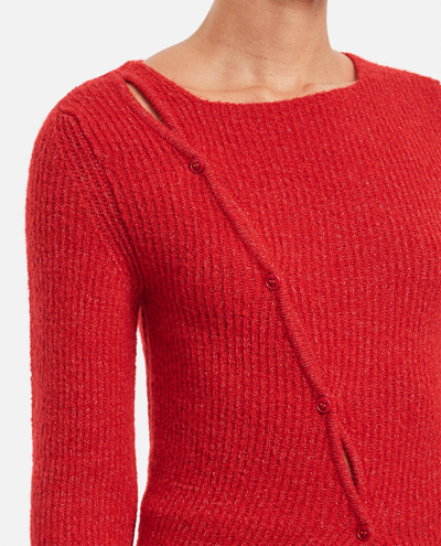 Shop Jacquemus La Maille Pau Wool Blend Sweater In Red