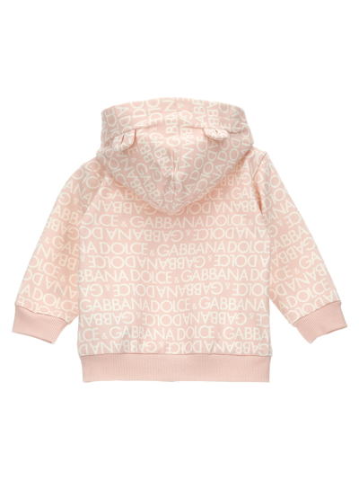 Dolce & Gabbana Logomania Hoodie In Pink