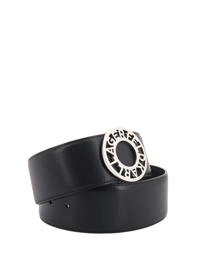 Shop Karl Lagerfeld Belt With Metal Logo Buckle   This Product Was Crafted Using A Minimum Of 50% More Sustainable Mater