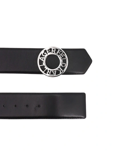 Shop Karl Lagerfeld Belt With Metal Logo Buckle   This Product Was Crafted Using A Minimum Of 50% More Sustainable Mater
