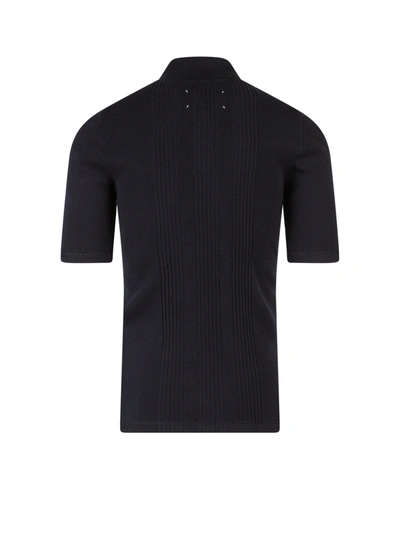 Shop Maison Margiela Polo Shirt With Iconic Back Stitching