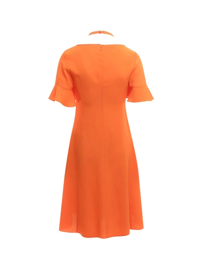 Shop Stella Mccartney Viscose Midi Dress With Cut-out Details