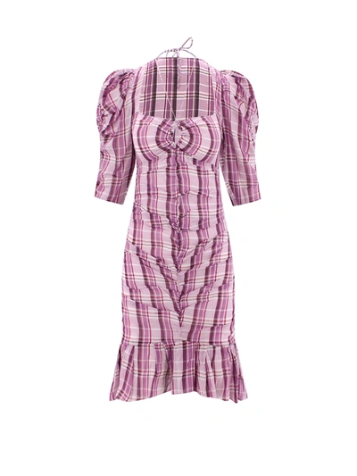 Shop Isabel Marant Étoile Cotton Dress With Drapery