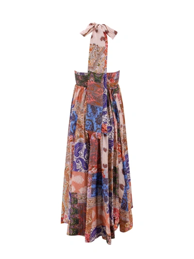 Shop Zimmermann Silk Dress With Patch Paisley Print
