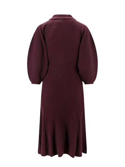 Shop Chloé Ribbed Wool Midi Dress   The Wool Used In This Product Comes From A Farm That Respects Animal Welfar