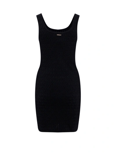 Shop Michael Kors Recycled Viscose Dress With All-over Logo